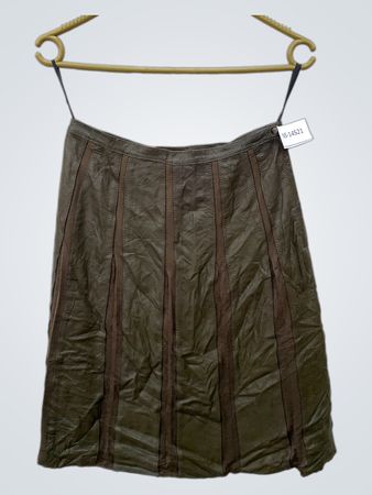 Green Leather Skirt