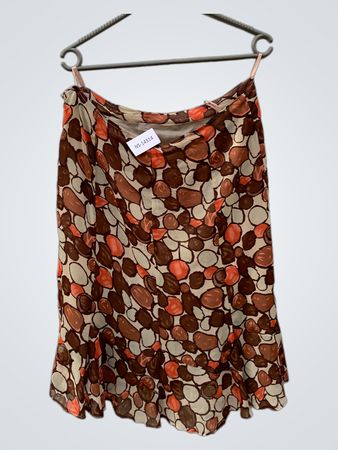 Brown and Orange Patterned Top