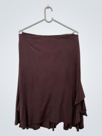 Brown Ruffled Skirt