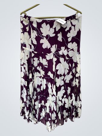 Purple Floral Skirt