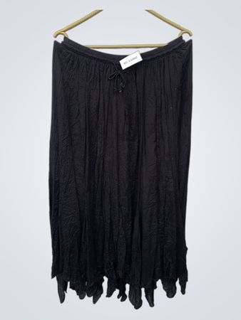 Classic Black Gathered Skirt