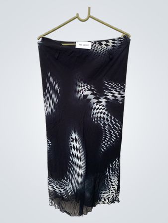 Black and White Printed Skirt