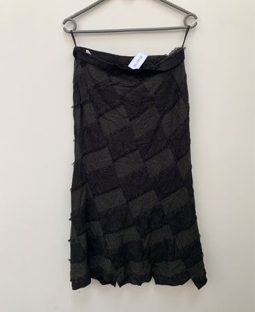 Black Patchwork Skirt