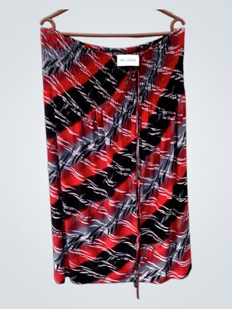 Red Black and White Patterned Dress
