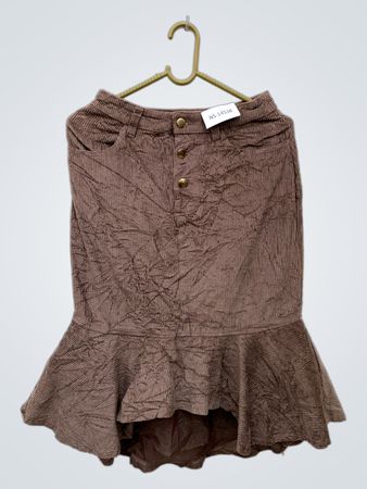 Brown Peplum Skirt