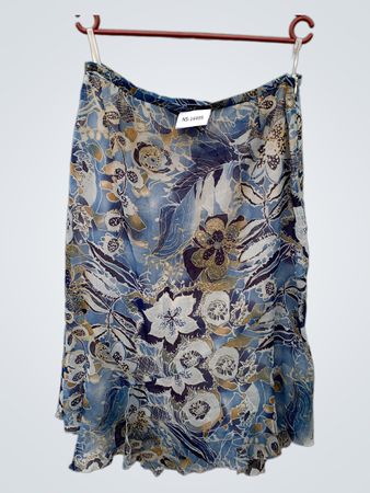 Blue Floral Skirt
