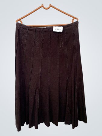 Naffinites Brown Pleated Skirt