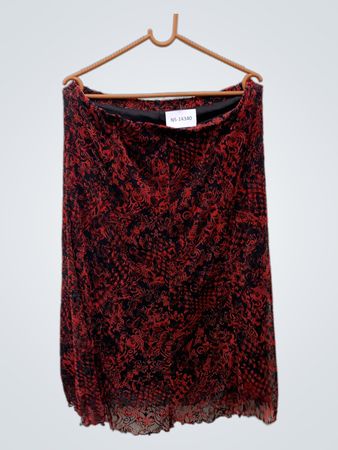 Red and Black Lace Skirt
