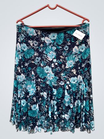 Floral Pleated Midi Skirt