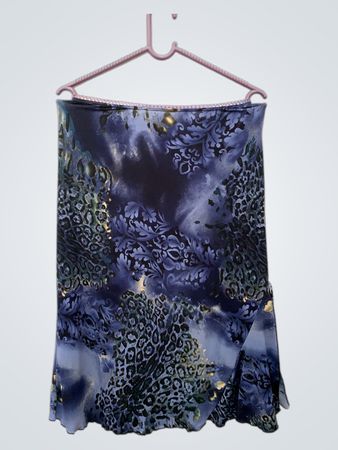 Blue Floral Skirt