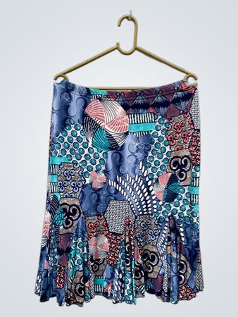 Multicolored Patterned Skirt