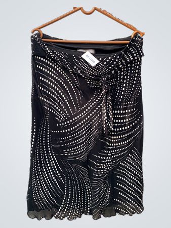 Un Jour Ailleurs Black and White Polka Dot Skirt