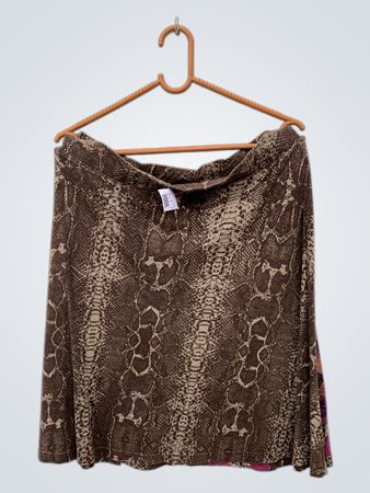 Blouse with Floral and Snake Skin Pattern