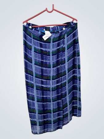 Blue Plaid Skirt