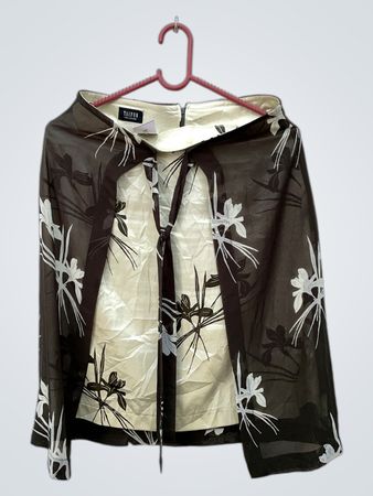 TAIFUN COLLECTION Floral Sheer Jacket