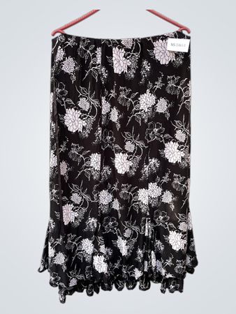 Black Floral Skirt