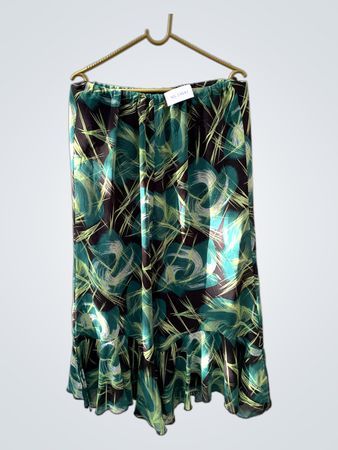 Green Patterned Skirt