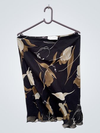 Black Floral Skirt