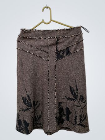 Brown Floral Skirt