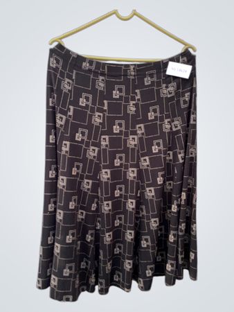 Black and White Patterned Skirt
