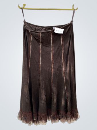 Brown Striped Skirt