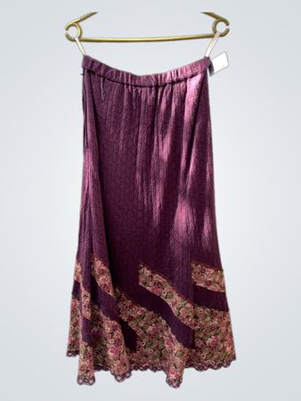 Purple Floral Skirt