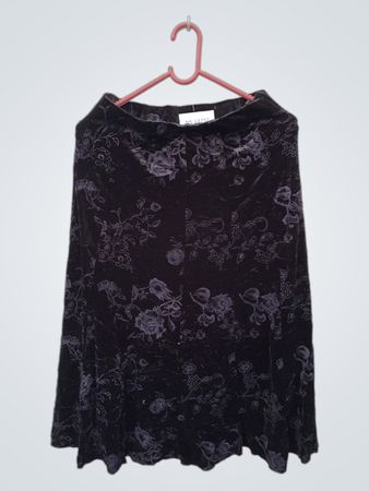 Black Floral Skirt