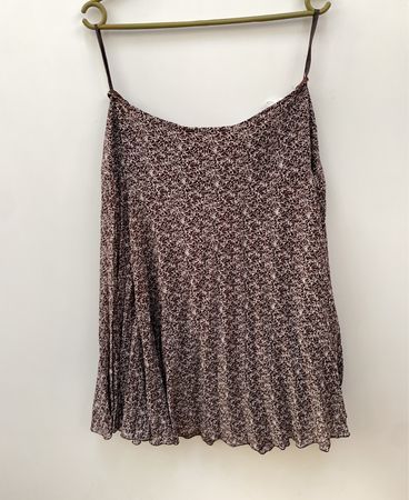 Brown Floral Pattern Dress