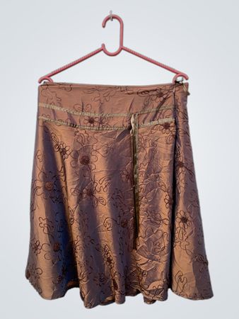 Brown Floral Skirt