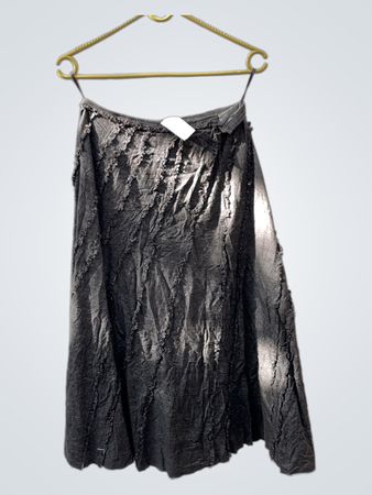 Black Distressed Skirt