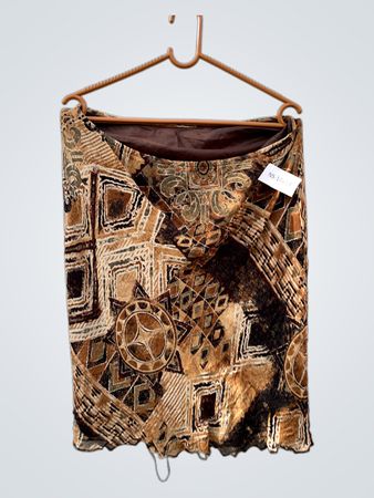 Brown Patterned Skirt