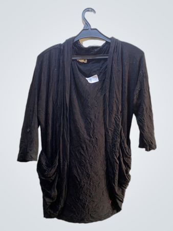 Black Drape Detail Top