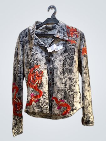 Blouse with Dragon Print