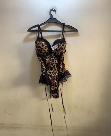 L Leopard Print Bodysuit