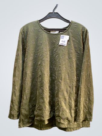 Liz Claiborne Woman Green Floral Blouse