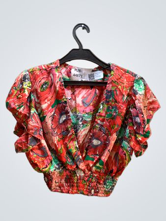 Unbranded Floral Print Cropped Blouse