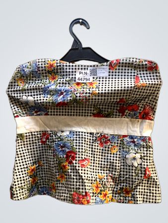 Gingham Floral Peplum Top