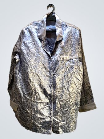Blue Leopard Print Shirt