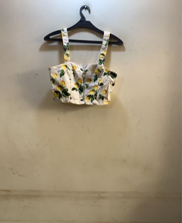Lemon Print Crop Top