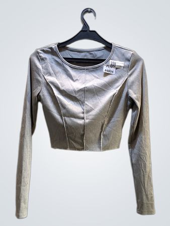 Gray Long-Sleeve Top