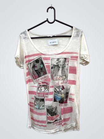 TALLY WEiJI Women's Striped Graphic T-Shirt