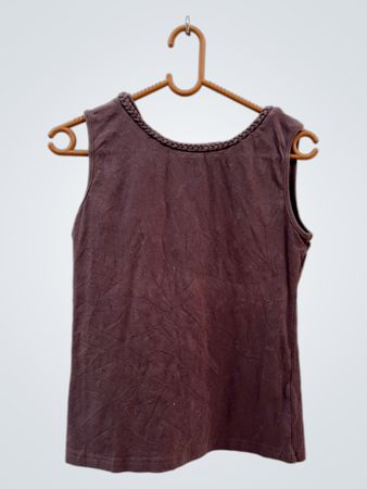 Brown Braided Top