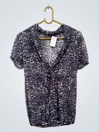 MEXX Gray Animal Print Top