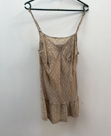 Brown Floral Pattern Dress
