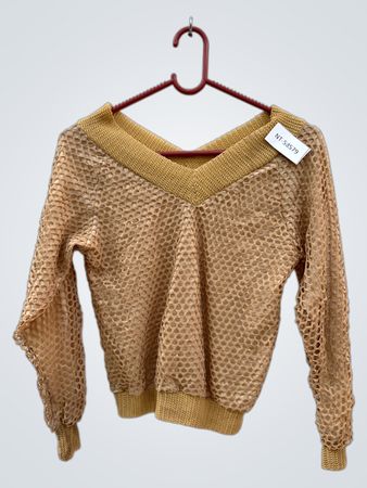 Tan Crochet Sweater