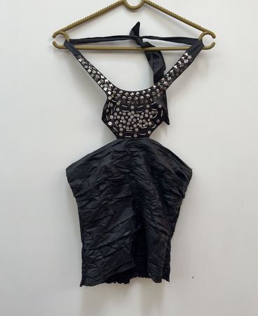 Love Culture Black Halter Bodysuit