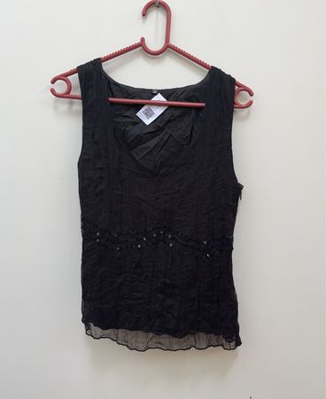 Schwarzes transparentes Oberteil