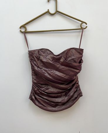 Carhartt Burgundy Strapless Bustier Top