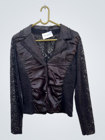 Black Lace and Satin Jacket
