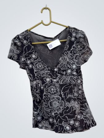 Blouse with Floral Pattern
